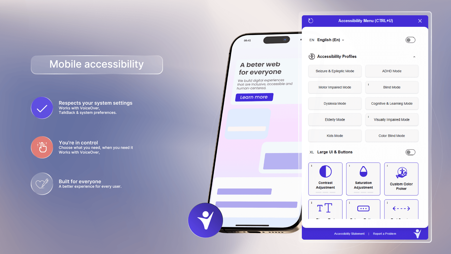 Detailed illustration of WelcomingWeb accessibility solutions and compliance monitoring dashboard