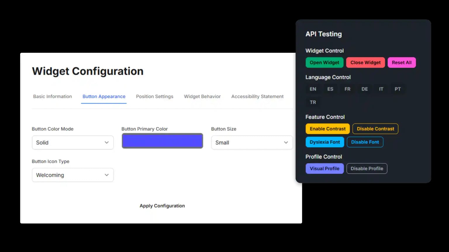 Detailed illustration of WelcomingWeb accessibility solutions and compliance monitoring dashboard