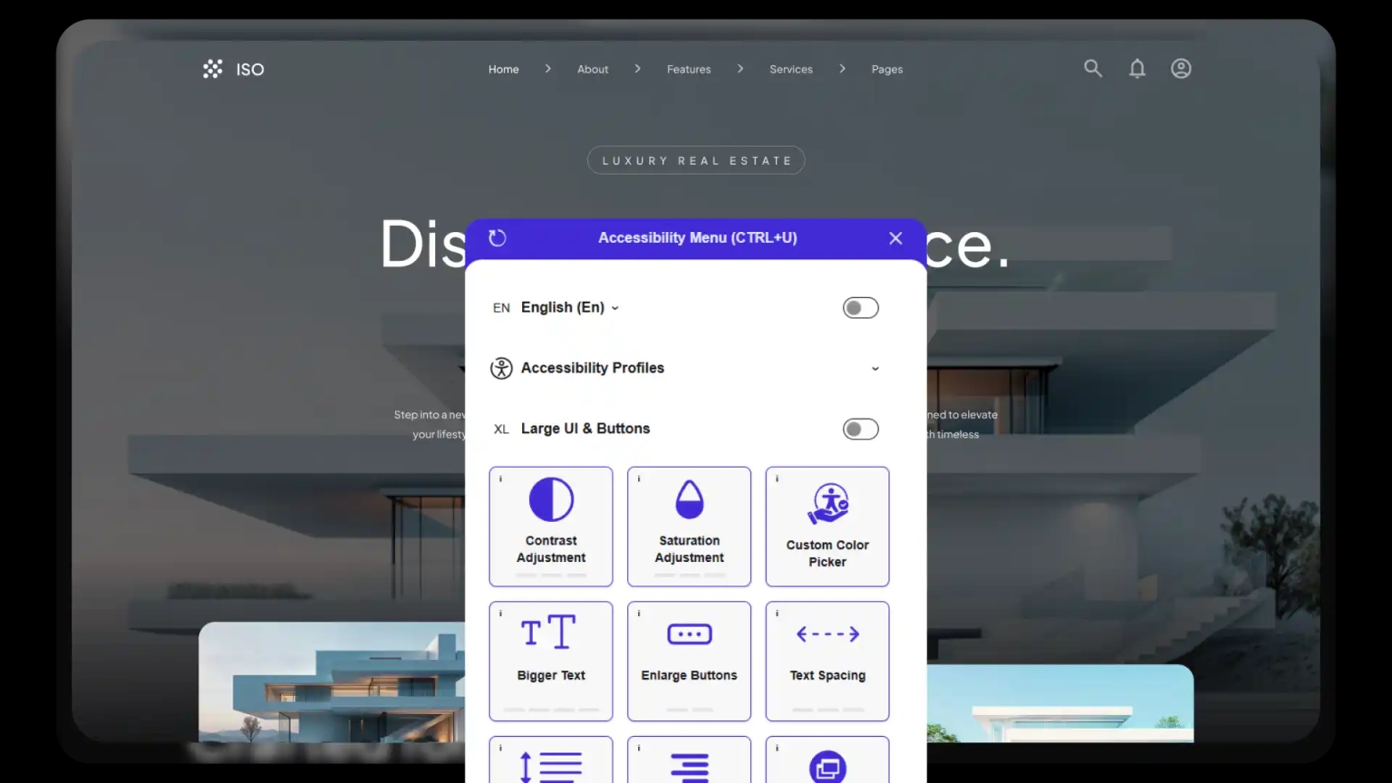Detailed illustration of WelcomingWeb accessibility solutions and compliance monitoring dashboard