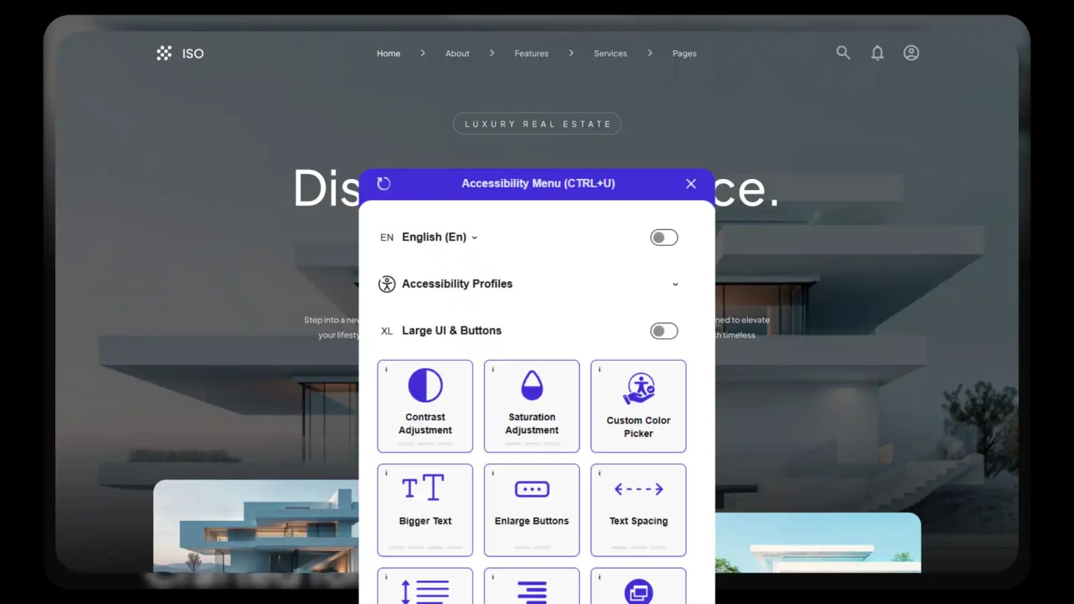 Detailed illustration of WelcomingWeb accessibility solutions and compliance monitoring dashboard
