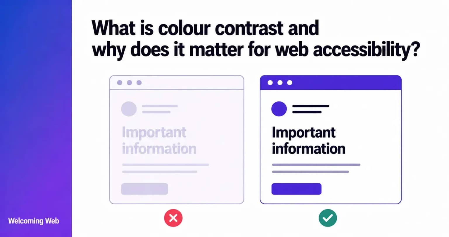 What is colour contrast and why does it matter for web accessibility?
